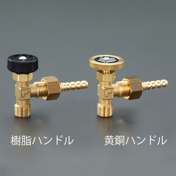 温度：−10〜80℃圧力：1.0MPa以下材質：真鍮使用流体：冷温水・油・エアー取付ねじ：R1/4”銅管外径：8ハンドル：樹脂ホースニップル、スリーブ、フレアーナット付タケノコ径：7.2適合ホース内径：7入数：1個EA426CG-3楽天 HD店
