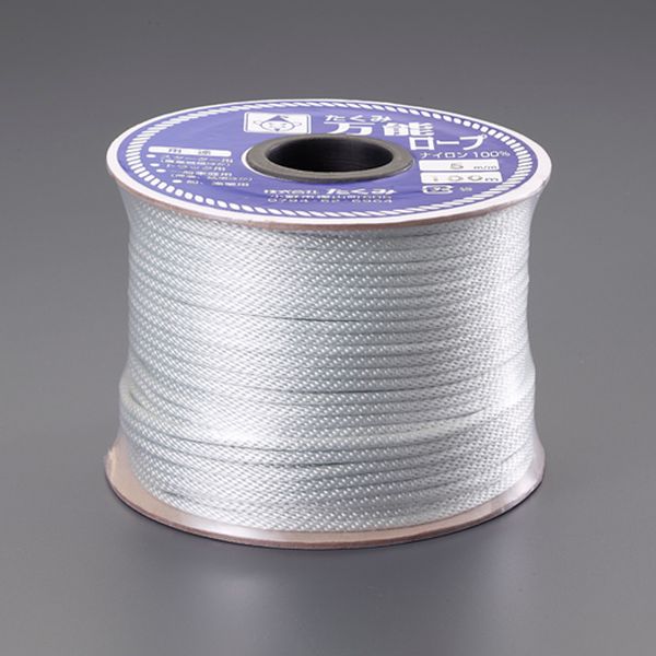 【メーカー在庫あり】 エスコ ESCO 5mmx100m ナイロンロープ(金剛打) EA628HT-5 HD店