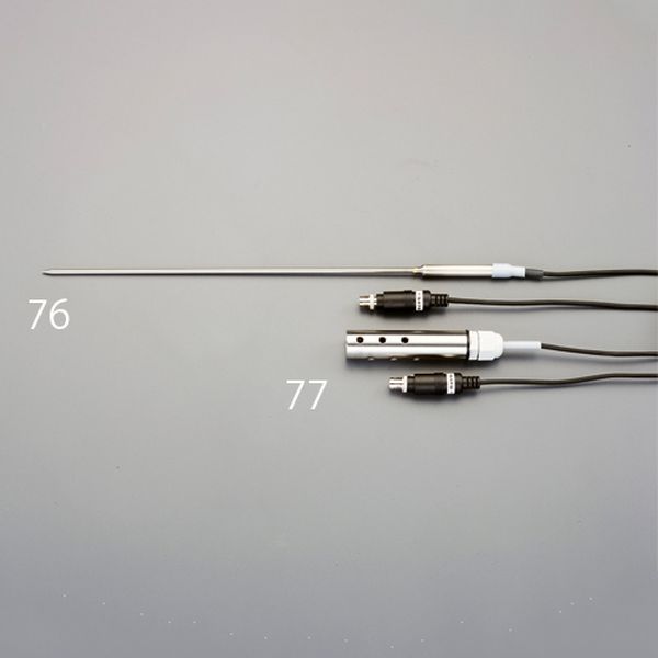 メーカー：佐藤計量器製作所型番：SK-L751-21測定範囲：-40.0〜80.0℃測定精度：-40.0〜-10.0℃：±1.5℃ -9.9〜80.0℃：±0.6℃サイズ：センサ部：φ3×220(L)mm(先トガリ) 握り手部：φ7×55(L)mm コネクタ部：φ12×40(L)mm重量：45g材質：センサ部：SUS304 握手部：SUS303 コネクタ部：PVC樹脂 コード：PVC樹脂防塵・防水性：JIS C 0920 IPX7準拠 ※指示計接続時コード長：3m付属品：試験成績書、取扱説明書サーミスタスリーブセンサ入数：1個EA742GB-76楽天 HD店