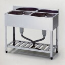 【メーカー在庫あり】 エスコ ESCO 750x450x890mm 二槽シンク(SUS430) 000012331096 HD店