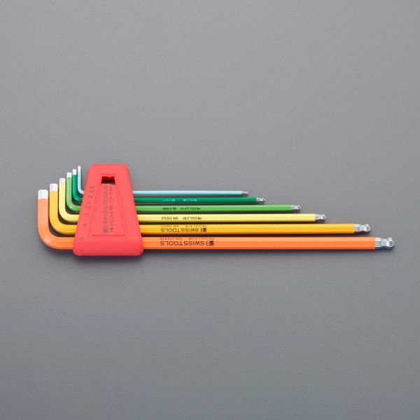 【メーカー在庫あり】 エスコ ESCO 6本組 六角棒レンチ(ボールポイント付・ロング) 000012332696 HD店