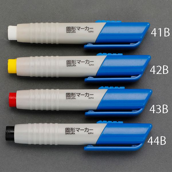 【メーカー在庫あり】 エスコ ESCO 黄 固形マーカー(建築用/ホルダー付/10本) 000012332871 HD店