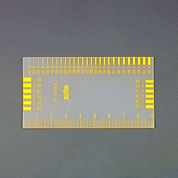 【メーカー在庫あり】 エスコ ESCO 0.1- 3.0mm クラックスケール(黄目盛) 000012335049 HD店