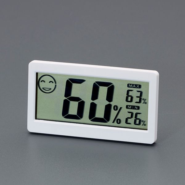 測定範囲：温度：−20〜70℃ 湿度：20〜95%RH測定精度：温度：±1℃ 湿度：±5％分解能：1℃測定間隔：20秒機能：最高最低温湿度表示電源：LR44×1個(付属)サイズ：88×16×48mm重量：41g材質：ABS本体裏面にマグネット付温湿度環境を顔文字で表示入数：1個000012335053楽天 HD店　