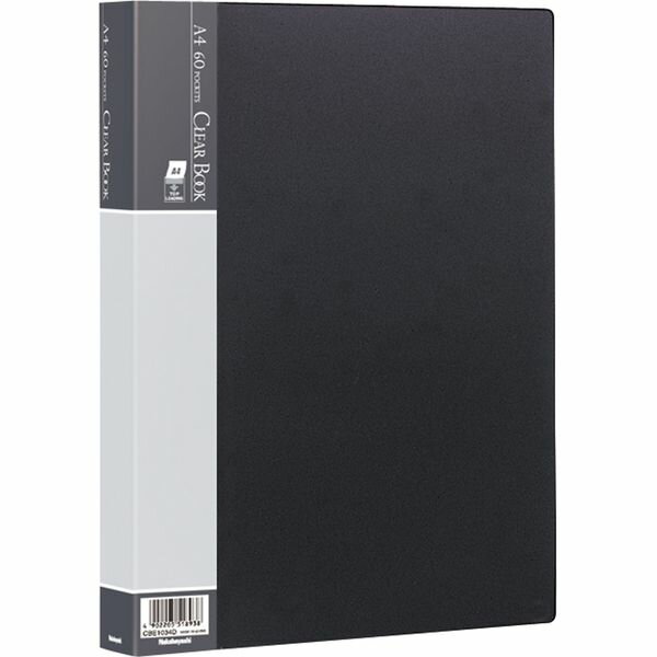 【メーカー在庫あり】 エスコ ESCO A4 クリアーブック(ブラック/60ポケット) 000012336131 HD店