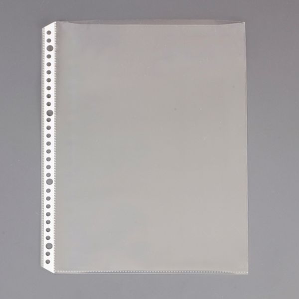 規格：A4サイズ(W×D×H)mm：230×210入数：100枚材質：マットタイプ厚手PP製とじ穴部は補強シール加工が施されています。000012336137楽天 HD店　