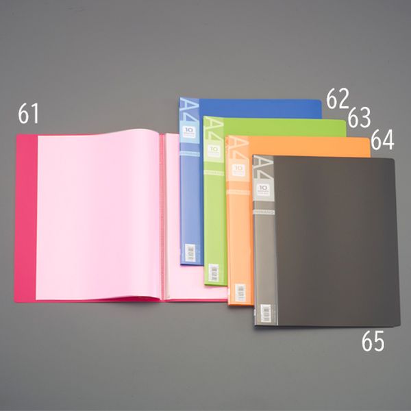 【メーカー在庫あり】 エスコ ESCO A4/S型 クリアーブック(10枚/黒) 000012336143 HD店