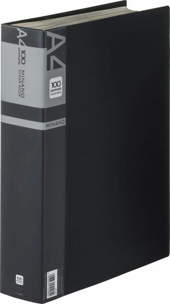 【メーカー在庫あり】 エスコ ESCO A4/S型 クリアーブック(100枚/黒) 000012336157 HD店