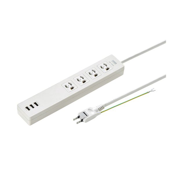 【メーカー在庫あり】 エスコ ESCO AC125V/ 4A タップ(USBポート3個付) 000012329019 HD店