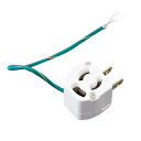 【メーカー在庫あり】 エスコ ESCO AC125V/15A 3P→2P変換アダプタ-(アース付) 000012341063 HD店