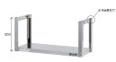 【メーカー在庫あり】 エスコ ESCO 1200x300x350mm 吊棚(一段/ステンレス製) 000012344166 HD店