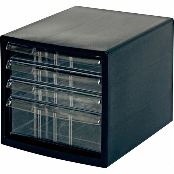 【メーカー在庫あり】 エスコ ESCO 278x350x258mm/浅3・深1段 レターケース(黒) 000012344582 HD店