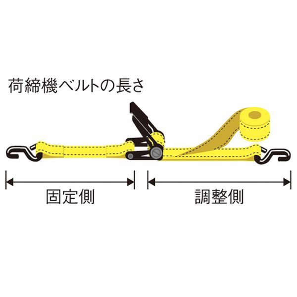 【メーカー在庫あり】 エスコ ESCO 35mmx 3.0m/ 509kg ベルト荷締機(両端アイ型) 0...