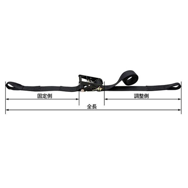 ヒロチー商事 ハーレー 楽天市場店の【メーカー在庫あり】 エスコ ESCO 35mmx 3.0m/ 509kg ベルト荷締機(両端アイ型) 000012345380 HD店｜アングル2