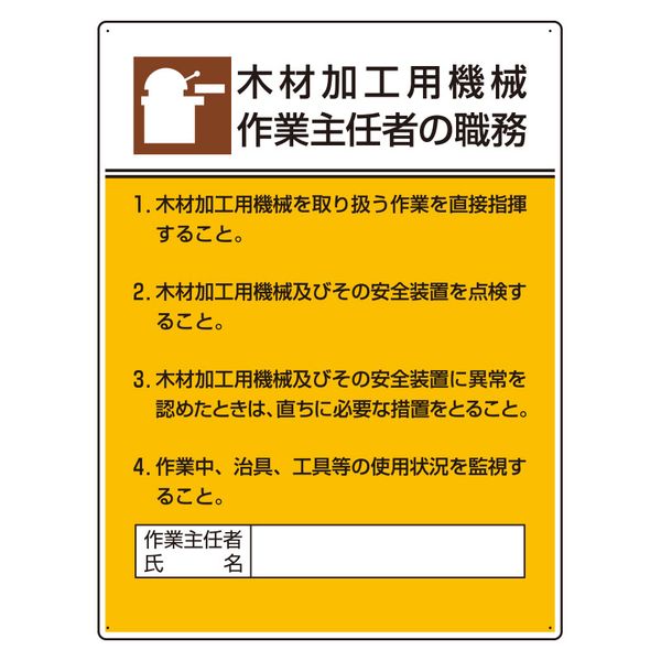 【メーカー在庫あり】 エスコ ESCO 600x450mm 職務表示板(木材加工用機械-) 000012345694 HD店