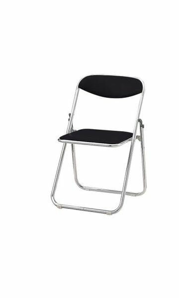 【メーカー在庫あり】 エスコ ESCO 494x463x750mm 折畳み椅子(ビニール/ブラック) 000012344938 HD店