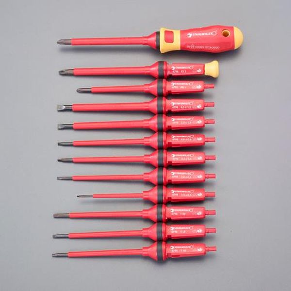 【メーカー在庫あり】 エスコ ESCO 12本組 絶縁ドライバー（差換え式） EA557SV-50 HD店
