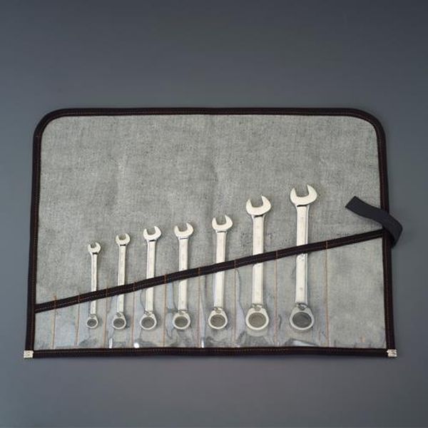 【メーカー在庫あり】 エスコ ESCO 7本組 ラチェット片目片口スパナセット EA684RB-2 HD店