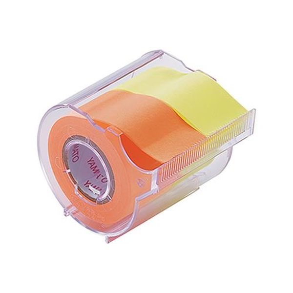 ●サイズ…幅（mm）：25長さ（m）：10●入数…1セット（1巻×2色）●カラー…レモン・オレンジ●重量…86g●材質…テープ：上質紙（蛍光紙）粘着剤：アクリル系●いろいろなシーンで便利に使える、貼ってはがせる全面粘着剤付テープです。ご家庭で、職場で、アイデアに合わせてお使いください。●鮮やかな蛍光カラーのロール粘着メモの紙タイプです。●カッター付ケースに入っているから、好きな長さに簡単にカットができます。●フセンの裏は全面のり付です。●切って、貼って、メモして、はがして、貼って…使い方あれこれ・ファイルのメモラベルに！・ファックスの宛名の書き換えに！・メモ書きも色分けして見やすく！・書類やファイルのインデックスに！・キッチンまわりの容器にも！　　EA762GH-3楽天 HD店　