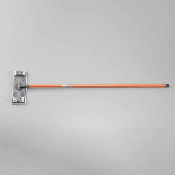 ●ヘッドサイズ(mm)…255×100●全長(mm)…1110●材質…ハンドル：スチールパイプ(φ約19mm)プレート：PPクリップ：ポリアセタールクッション：熱可塑性エラストマー●雑巾は付属しておりません。●使用者が握る部分（パイプ、グリ...