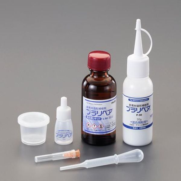 ●内容量…粉：30g 液：50ml●使用温度範囲…25℃まで●色…黒●硬化時間…5分●可使時間…数秒●耐熱温度…100℃（直火は不可）●ABS樹脂、ポリカーボネート、アクリル樹脂、塩化ビニール、スチロール、FRP等に接着可能●自動車部品、プラモデル、ルアー、家庭用品等のプラスチック品の修理・補修、ねじ山の再生に。※画像はEA934BA-11です。EA934BA-13楽天 HD店　
