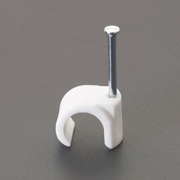 ●ケーブル径(mm)…5〜8●釘サイズ…1.2×20mm●入数…100個●カラー…白●材質…ポリエチレン●釘で止めて丸形ケーブルを固定させます。入数100個画像はEA947EB-10です。EA947EB-5楽天 HD店　
