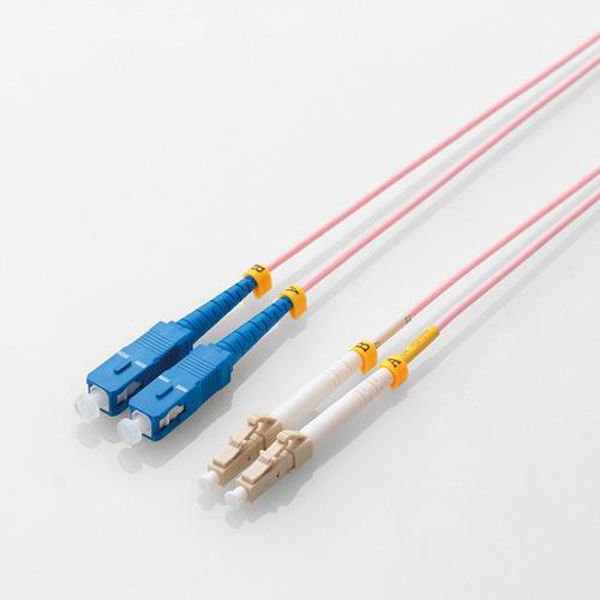●ファイバータイプ…マルチモード●コネクター形状…LCコネクタ×2-SCコネクタ×2●長さ(m)…1●ケーブル径…φ2.0mm●光ファイバーコア径…50μm●光ファイバークラッド径…125μm●芯数…2●適合規格…10GBASE-SR、10GBASE-SW、1000BASE-LX、1000BASE-SX、100BASE-FX●材質…PVC●光で信号を伝送し、大容量のデータ伝送が可能な光ファイバーケーブルです。●10ギガビットイーサネット規格(10G BASE-SR/10G BASE-SW)伝送に対応したOM3光ファイバーケーブルです。●外部からのノイズの影響がなく安定した高速通信、長距離信号転送が可能です。●取り外し可能なプッシュプル方式のLC/SCコネクタです。●信号の歪みを改善し、安定したデータ伝送が可能なグレーデッドインデックス・マルチモード（GI）です。●安心の国内全数検品および端面清掃、シリアルナンバー管理製品です。●自社環境認定基準を1つ以上満たし、『THINK ECOLOGY』マークを表示した製品です。●環境保全に取り組み、製品の包装容器が紙・ダンボール・ポリ袋のみで構成されている製品です。EA764CG-51楽天 HD店　