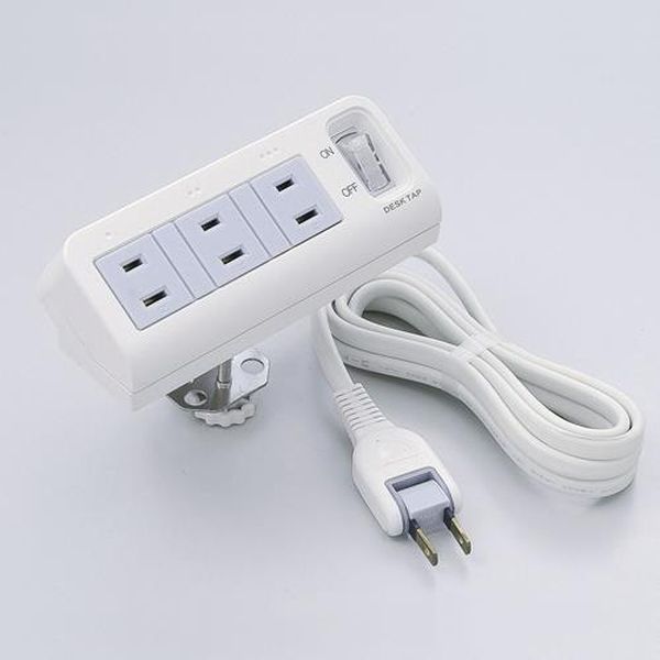 【メーカー在庫あり】 エスコ ESCO AC125V/15Ax2m タップ (3口/一括スイッチ/クランプ式) EA815GL-67 H..