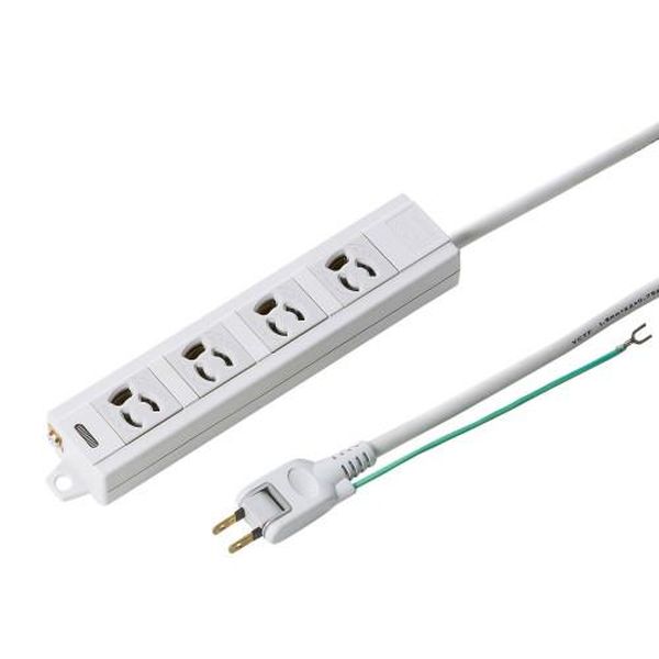 【メーカー在庫あり】 エスコ ESCO AC125V/15Ax10m タップ (4口/3P/絶縁キャップ付) EA815GM-298 HD店