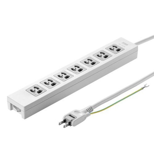 ●コンセント…接地3P（抜止）×7口●コード長…3m●定格…15A・125V（1500W）●プラグ…2P(スイング式・雷サージ・絶縁キャップ付・アース線付)●サイズ…305×50×30.5mm●コード…VCTF 1.8スケア（SQ）×2心、0.75スケア（SQ）×1心（アース）仕上がり外形寸法：約直径8.5mm●バリスタ電圧…240V●サージ耐量…2500A(1回)、2000A(2回)●付属品…ネームタグ×7枚、3P抜け止め専用コンセントキャップ×2個●制限電圧…395V●使用地域…日本国内のみ。日本以外ではご使用いただけません。●認証…電気用品安全法(PSE)技術基準適合品●抜け止め機構付●一括集中スイッチ付●集中スイッチで7個口を一括でON・OFFすることができます。●プラグはトラッキング火災予防に有効な絶縁キャップ付き2Pスイングプラグを採用しています。●プラグをロックできる抜け止めタイプの差込口なので、不意のプラグ抜けの心配がなく安心して使用できます。●スチールデスクなどに仮固定できるマグネット付きです●通電状態が一目で確認できる、ランプ付き集中スイッチを採用しています。●雷サージ吸収素子内蔵で雷から機器をガードできます。●環境に優しい簡易ビニール（PE素材）包装を採用しています。●接続された機器の識別に、油性ペンによる手書きが可能なネームタグ付きです。●ホコリの侵入防止に便利な、抜け止め専用コンセントキャップ2個付きです。EA815GM-315楽天 HD店　