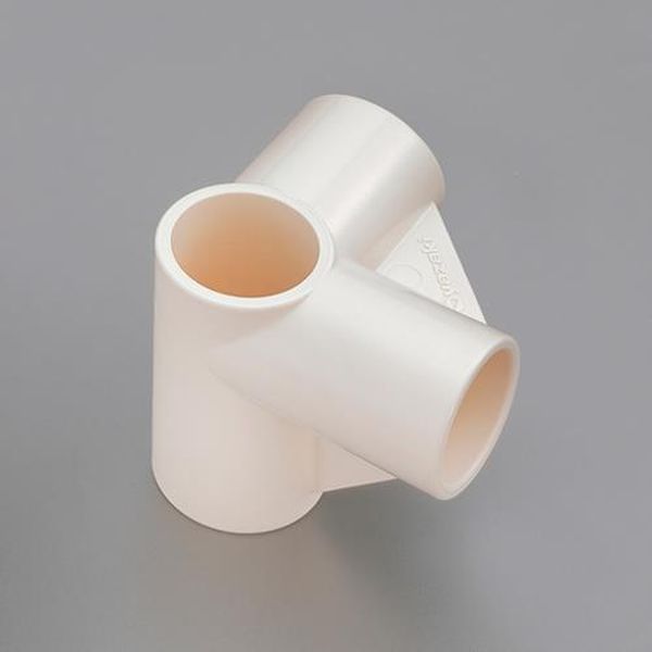 ●カラー…アイボリー●サイズ…67×67×67mm●材質…プラスチック●重量(g)…48●パイプ径φ28mmパイプラック用●接着固定式のプラスチック製ジョイント●ものづくりの簡易改善ツールとして生産現場（製造現場、食品工場）で広く使われてい...