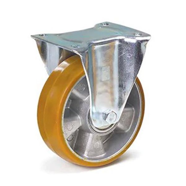 【メーカー在庫あり】 エスコ ESCO 160mm キャスター (固定金具/ポリウレタンタイ...