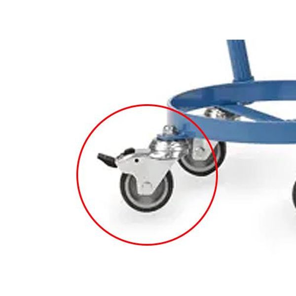 【メーカー在庫あり】 エスコ ESCO 75x25mm 自在キャスター (ブレーキ付/ソリッドゴム) EA986CW-101 HD店