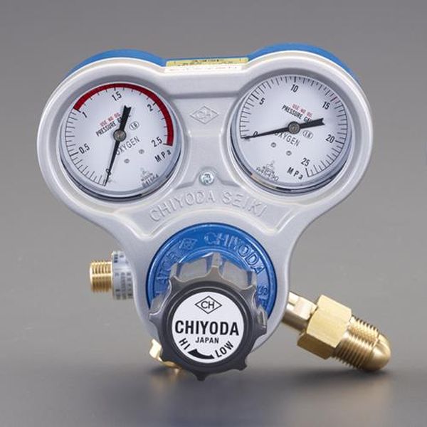 【メーカー在庫あり】 エスコ ESCO 酸素調整器(関西式雄ネジ/乾式安全器内蔵型) EA316A-3BA HD店