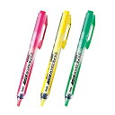 【メーカー在庫あり】 エスコ ESCO 3本組 ノック式蛍光ペンセット EA765MH-400 HD店