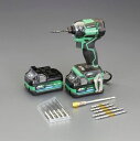 【メーカー在庫あり】 エスコ ESCO DC36V インパクトドライバーセット(充電式) EA813DC-225K HD店