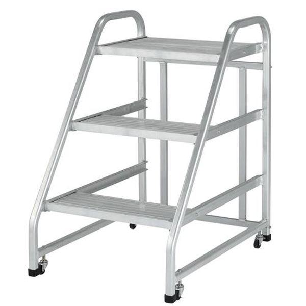 Ladders - 【メーカー在庫あり】 エスコ ESCO 600x400mmx0.90m/3段 作業台(バネ付キャスター付) EA903AK-90B HD店