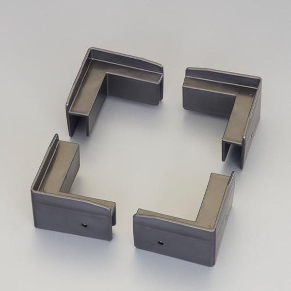 【メーカー在庫あり】 エスコ ESCO 70x70mm プラダンコーナーセット(L2個＋R2個/導電/黒) EA911BG-16A ..