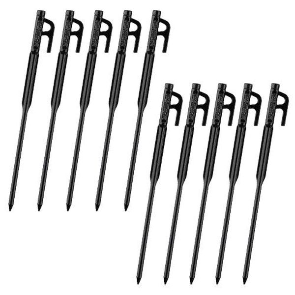 ●サイズ(mm)…φ10×400●入数…10本●材質…鍛造鉄（カチオン電着塗装）●重量…1本：313g●強度・耐久性に優れた、日本製の鍛造ペグ。●土中での空回りを防ぐ羽付き。●大型テントなどに。硬い地面にも深く刺せて、抜けにくいです。EA915DL-73楽天 HD店