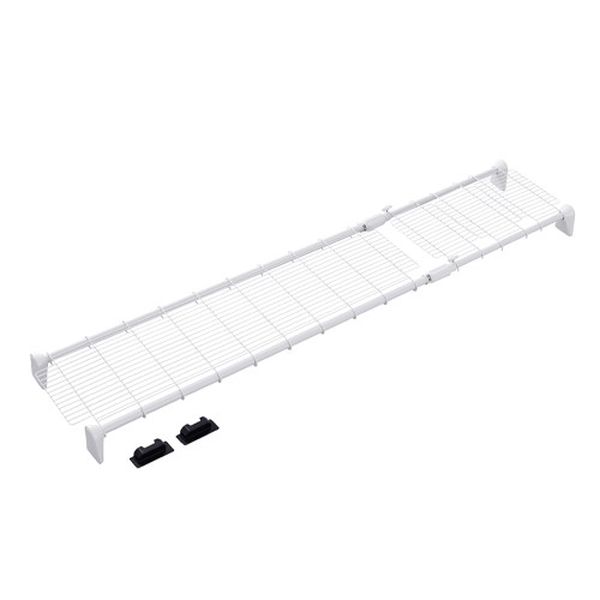 ●サイズ…1100〜1900×330×95mm●耐荷重(kg)…15〜35●材質…パイプ:鋼（塩化ビニル樹脂）樹脂部:ABS樹脂、EVA樹脂ねじ類:鋼（めっき）メッシュ棚:鋼（エポキシ樹脂塗装）●小物が落ちにくいメッシュ棚が3枚付いているのでポールを伸ばした際に棚部分を追加できます。●ポールが自由に伸縮するので、段差のある壁も　取付け可能です。●取付け位置を決めるのに便利なアダプター付●ねじや釘を使わずに壁にしっかりと固定できる伸縮棚です。●圧着部をL字型にすることで、十分な耐荷重を実現しました。EA951FE-56B楽天 HD店