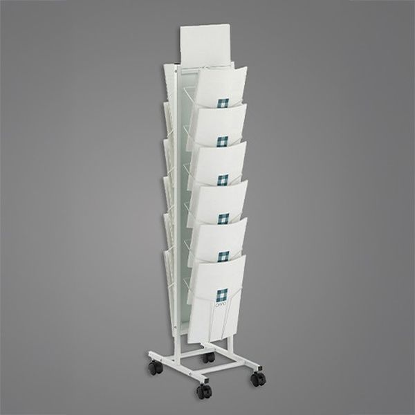 【メーカー在庫あり】 エスコ ESCO 267x370x1250mm 両面パンフレットスタンド EA954LB-8 HD店