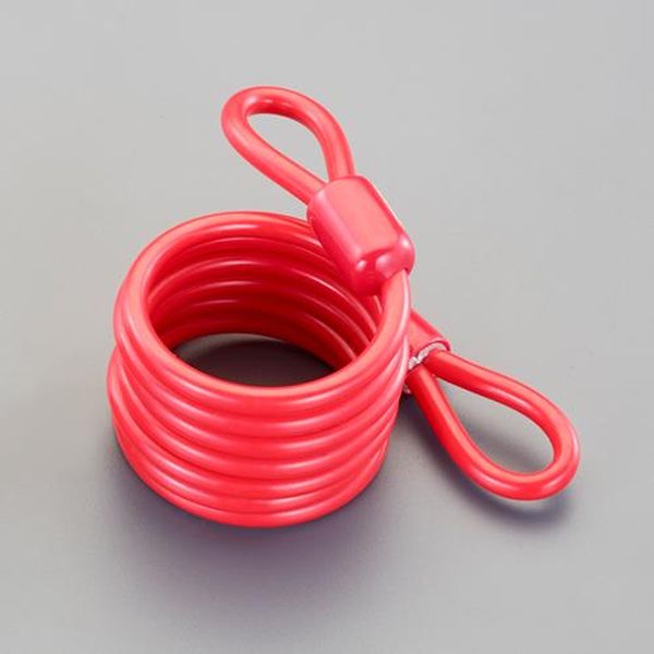 【メーカー在庫あり】 エスコ ESCO 8.0mmx1.8m スチールワイヤー(赤) EA983SF-122 HD店