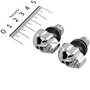 【メーカー在庫あり】 ハリケーン SKULL クロメット クロームメッキ 2ケセット HA7419C HD店
