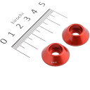 【メーカー在庫あり】 ハリケーン M6 アクセントワッシャー 2個セット 赤 HN1106R HD店