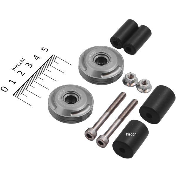 【メーカー在庫あり】 SP武川 アルミ削り出しバーエンド ガンメタルアルマイト 汎用 06-01-0029 HD店