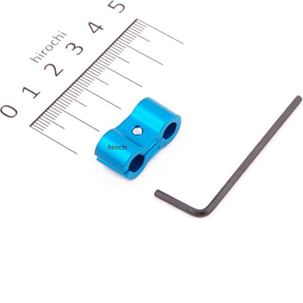 【メーカー在庫あり】 SP武川 ホースセパレーター ブルー 1個 Lレンチ付属 SP武川社製スリムラインホース オイルクーラー用 外径6mmホース用 07-07-0027 HD店