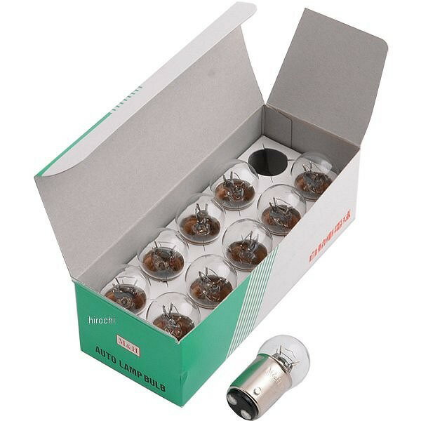 【メーカー在庫あり】 M&H マツシマ ノーマルバルブ 12V10/5W 小型ランプ改造用 ウインカー/ポジション球 ストップ/テール球 (クリア) 1箱 (10個入り) B-5402 HD店