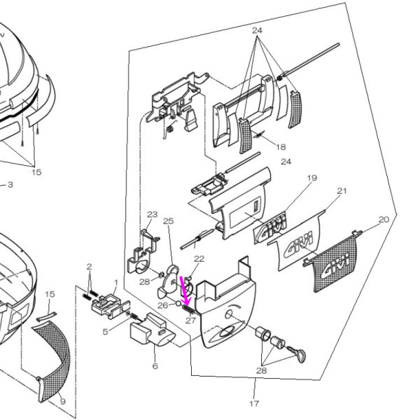 【メーカー在庫あり】 ジビ GIVI モノキーケース用 スプリング Z631 95244 HD店