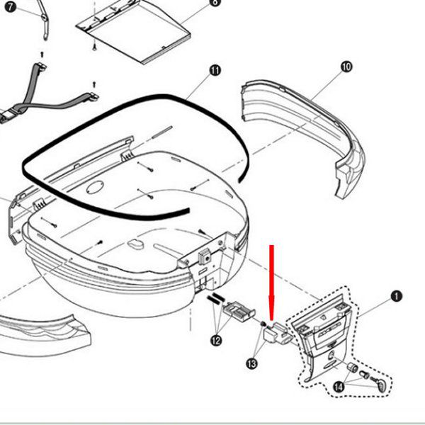 【メーカー在庫あり】 ジビ GIVI モノキーケース用 ボタン+スプリング (TECH) Z206NR E55用 74476 HD店
