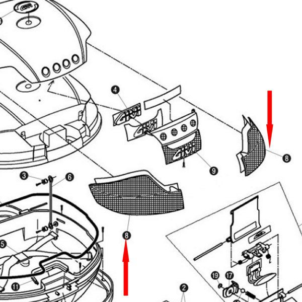 ジビ GIVI リフレクター左右(TECH) Z731 V46用 74482 HD店